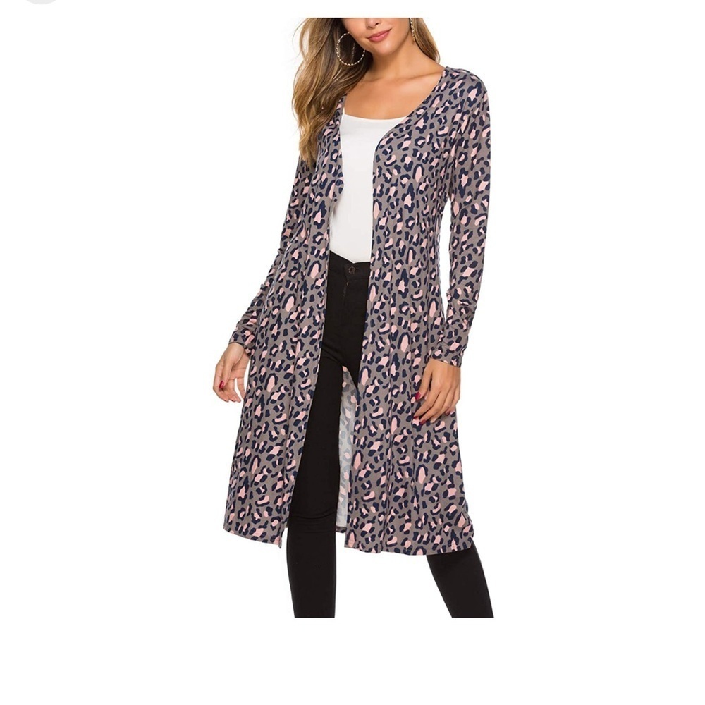 Bluetime Long Open Front Drape Maxi Cardigan Lightweight Duster
